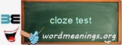 WordMeaning blackboard for cloze test